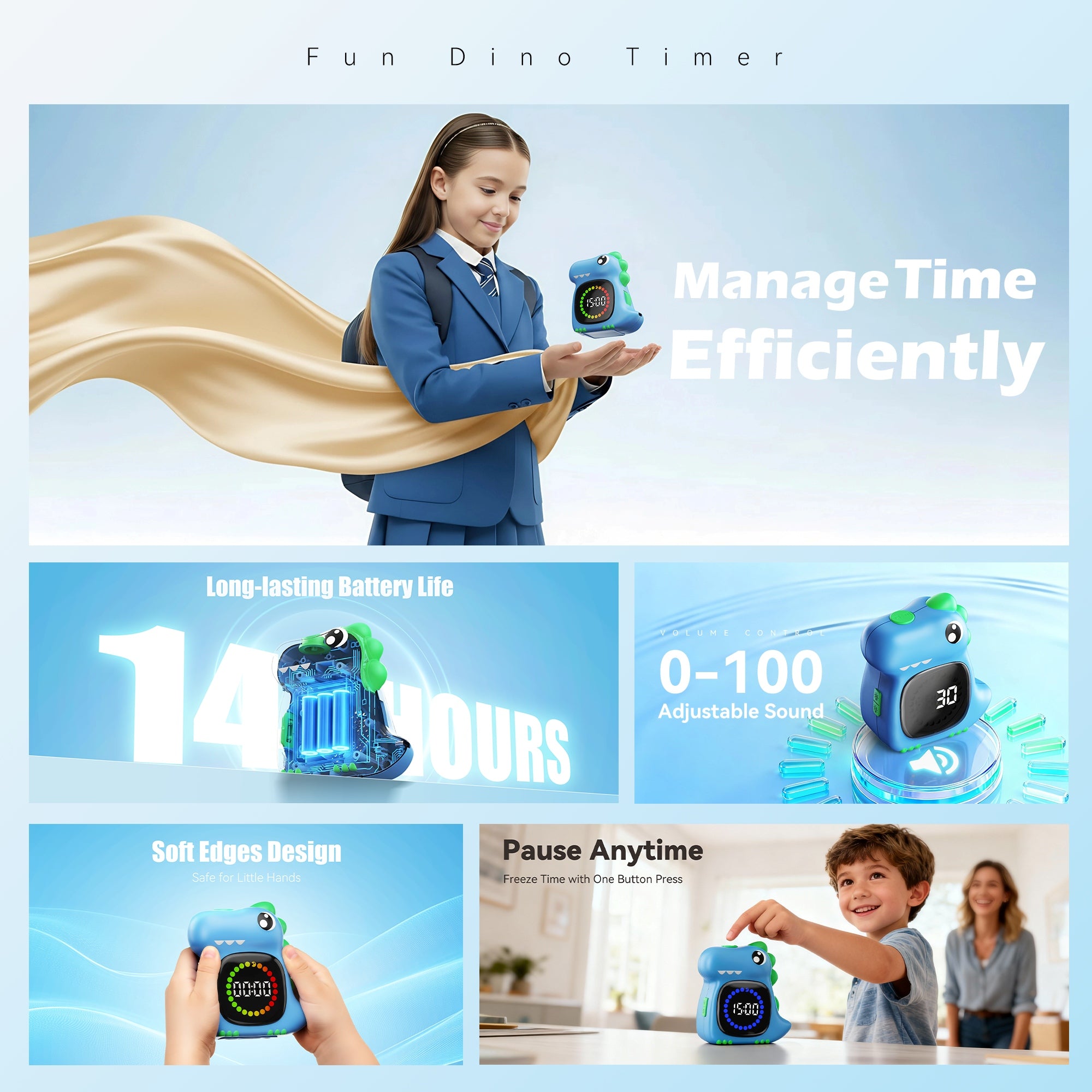 Blue Dino Timer