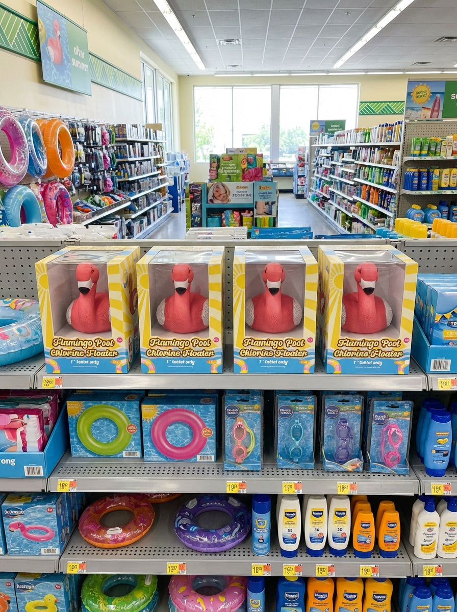 1 Inch Pool Chlorine Floater (Flamingo)