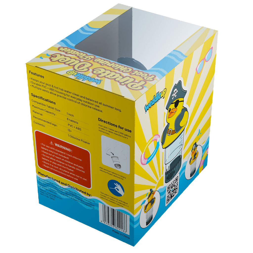 1 Inch Pool Chlorine Floater (Pirate Duck)