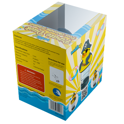 1 Inch Pool Chlorine Floater (Pirate Duck)