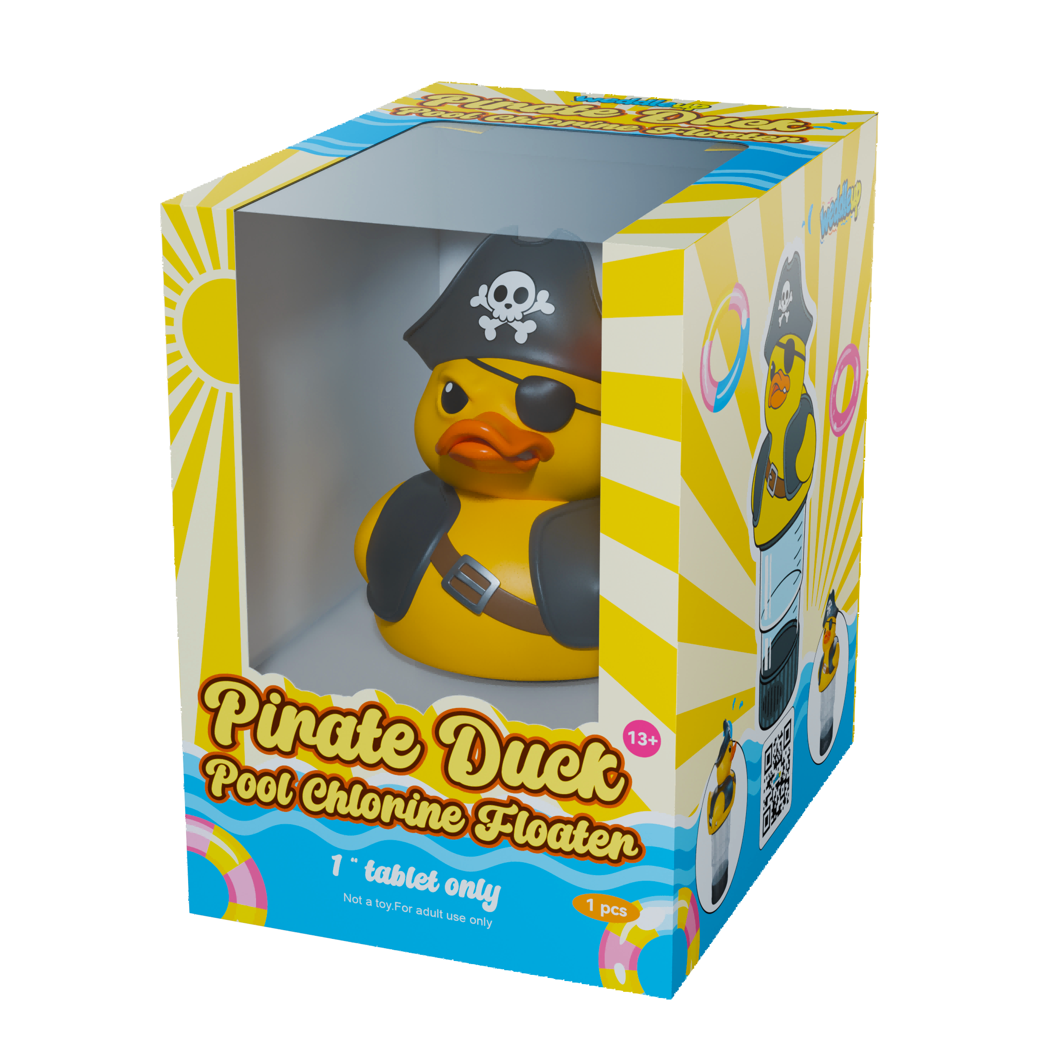 1 Inch Pool Chlorine Floater (Pirate Duck)