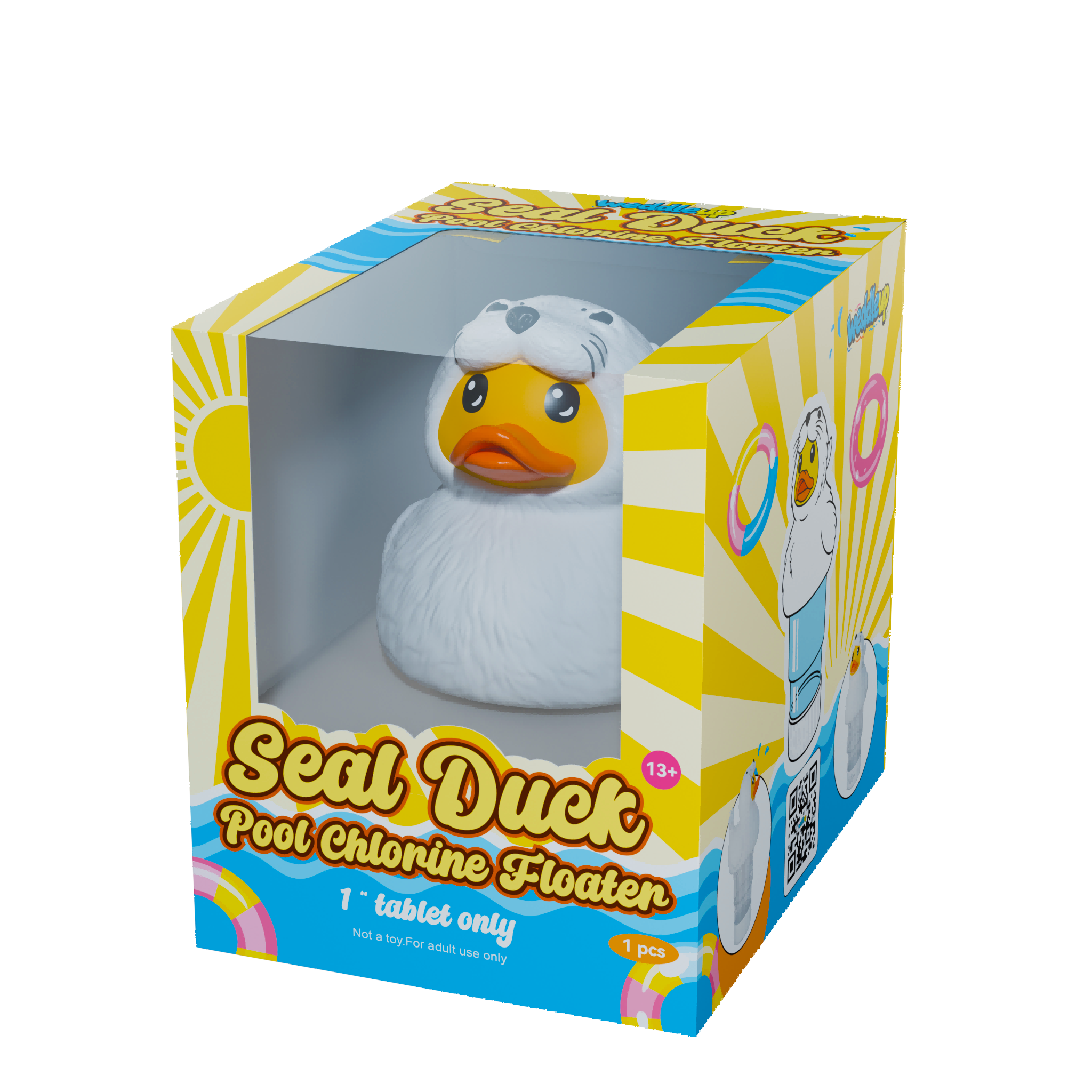 1 Inch Pool Chlorine Floater (Seal Duck)