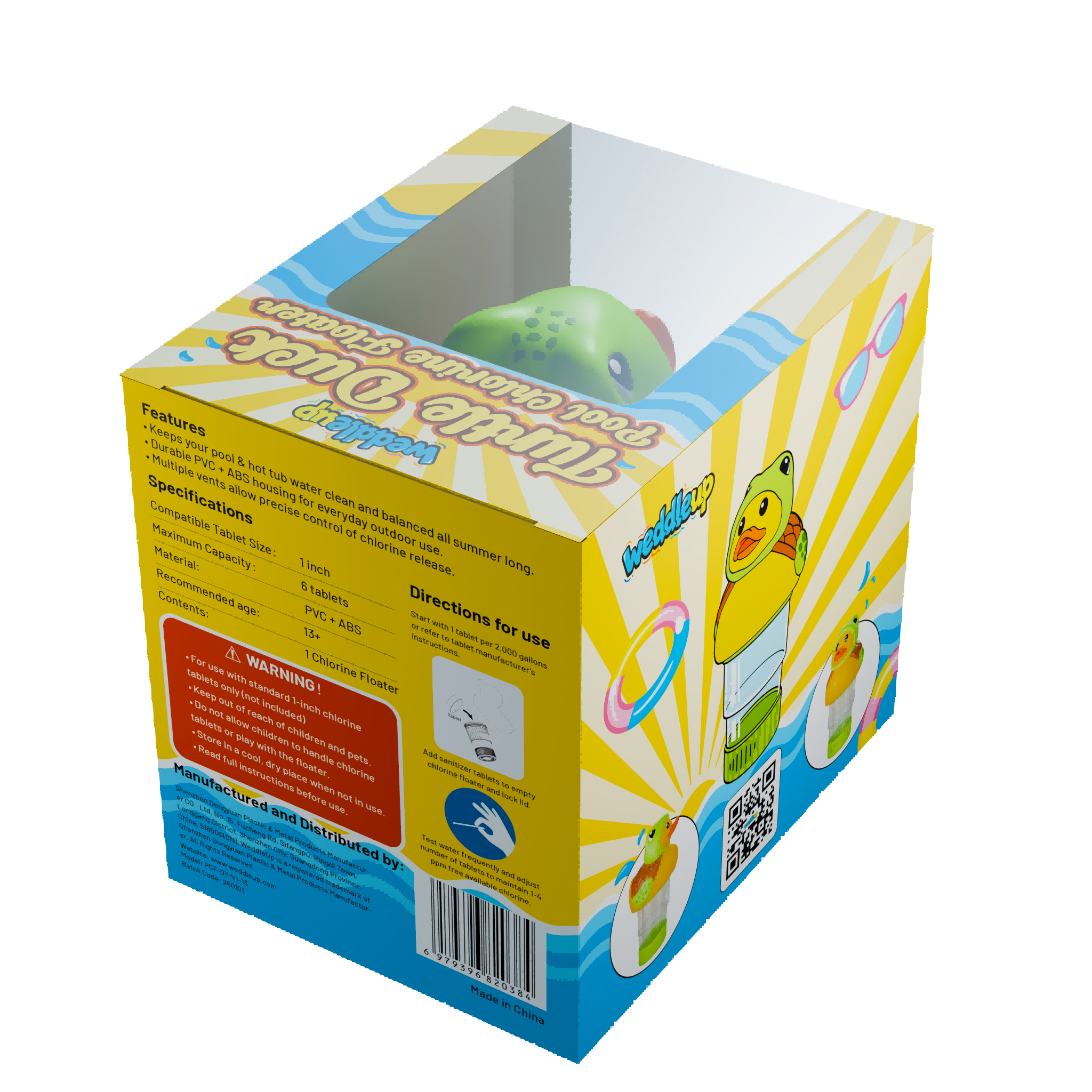 1 Inch Pool Chlorine Floater (Turtle Duck)