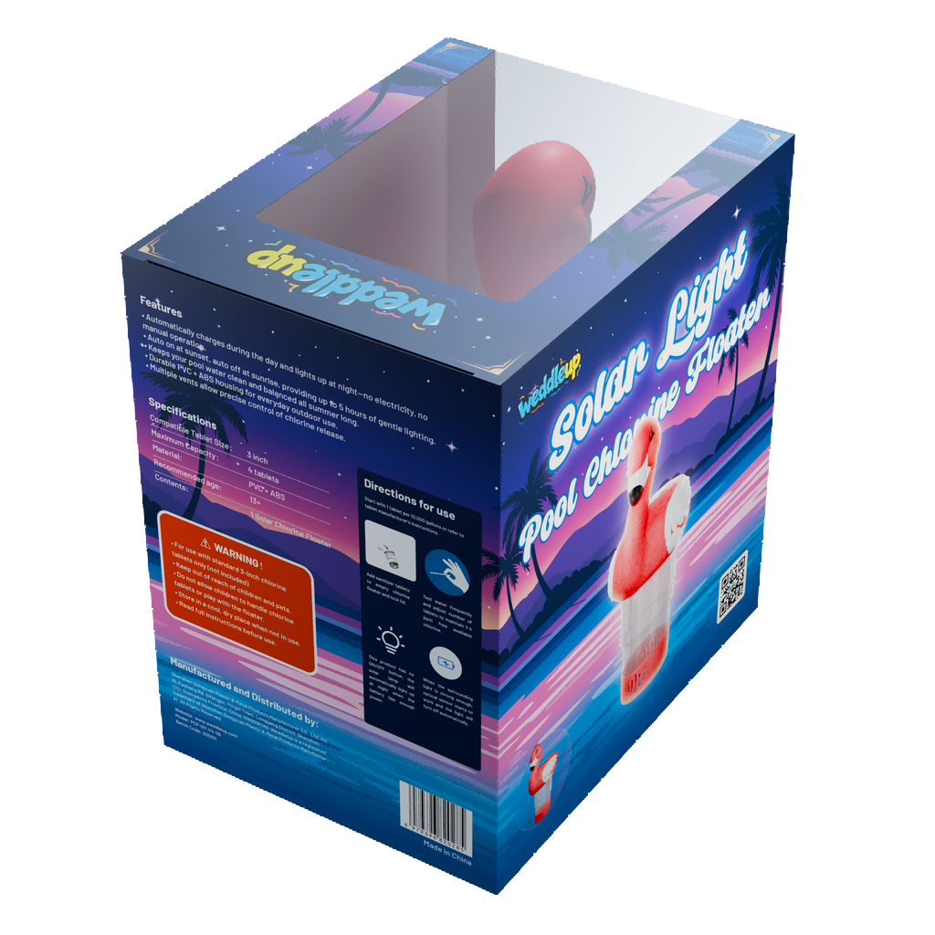 3 Inch Flamingo Solar Pool Chlorine Floater