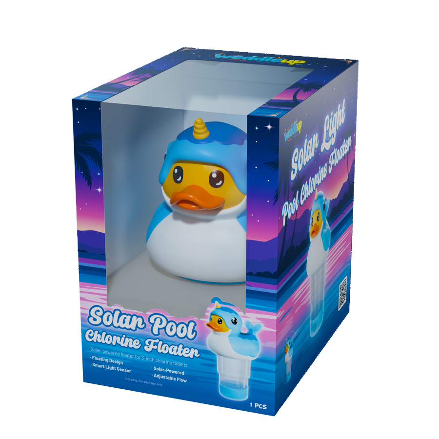 3 Inch Narwhal Duck Solar Pool Chlorine Floater - WeddleUp product image 1