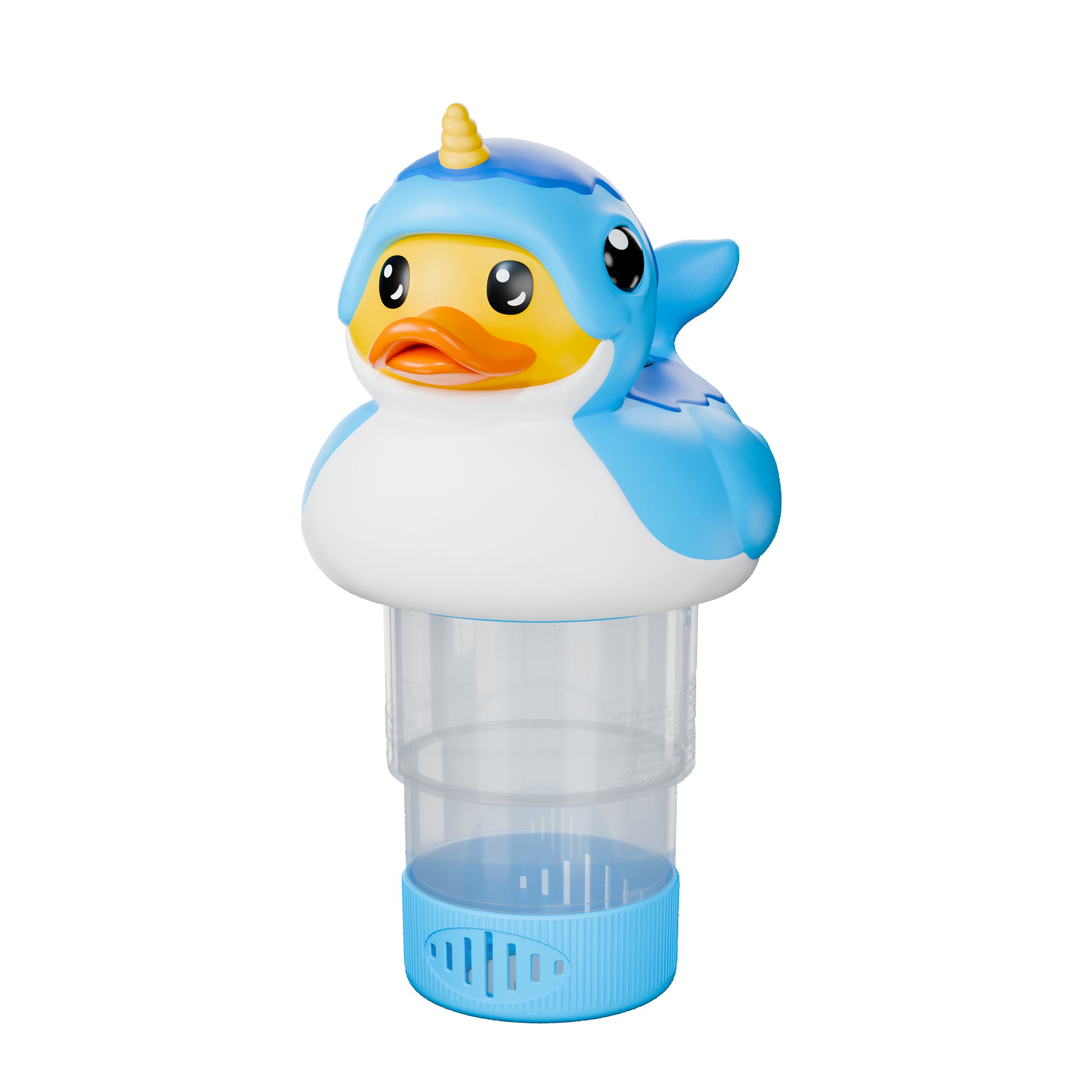 3 Inch Narwhal Duck Solar Pool Chlorine Floater