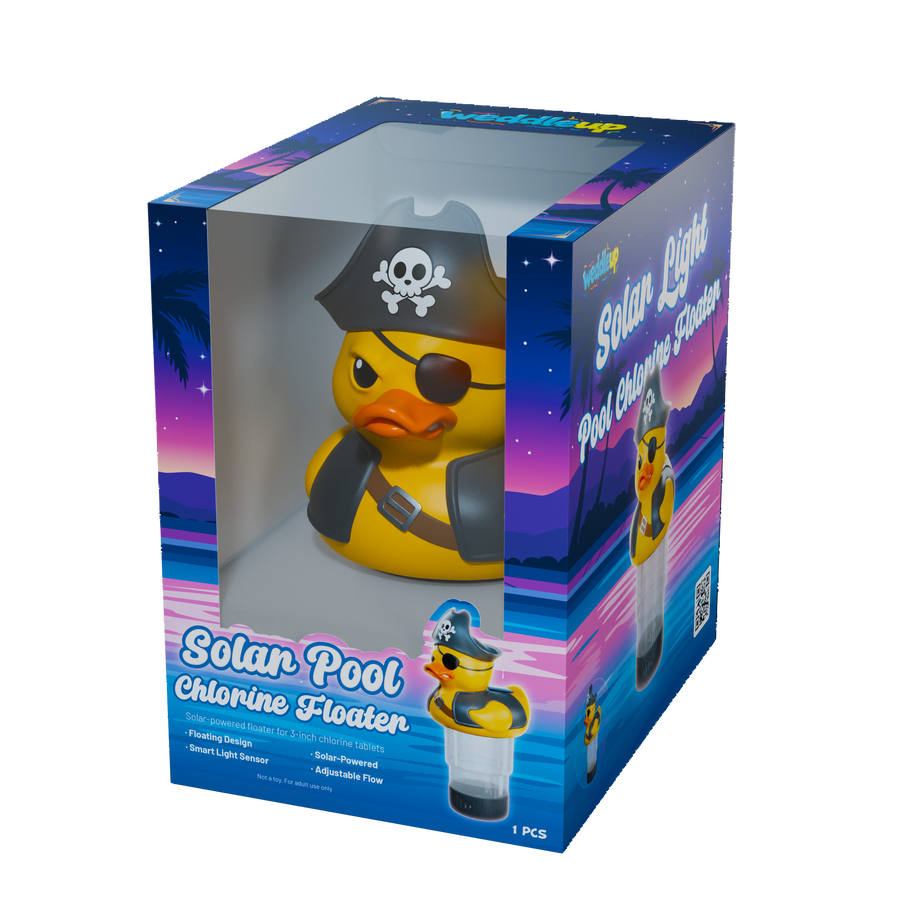 3 Inch Pirate Duck Solar Pool Chlorine Floater - WeddleUp product image 1