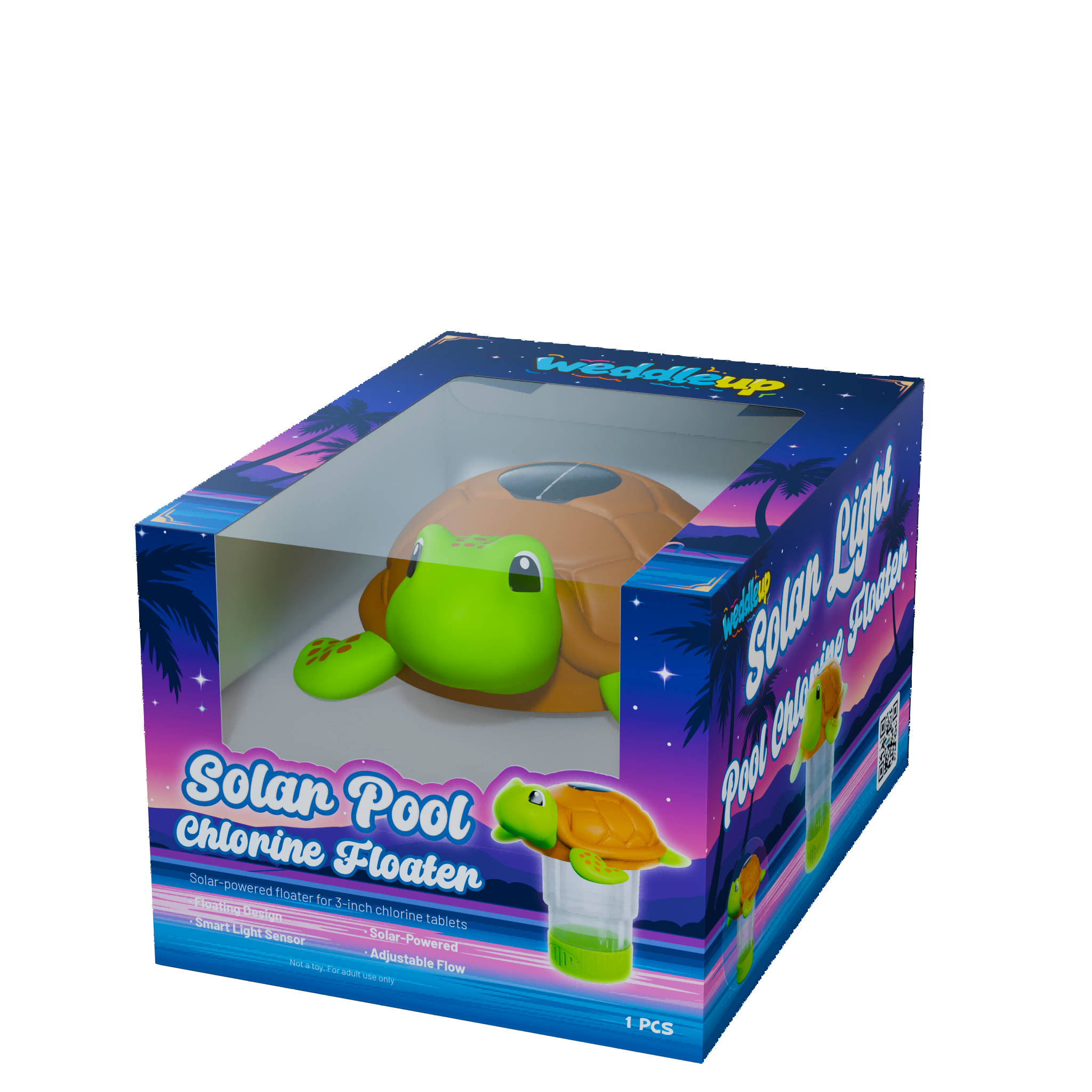 3 Inch Sea Turtle Solar Pool Chlorine Floater