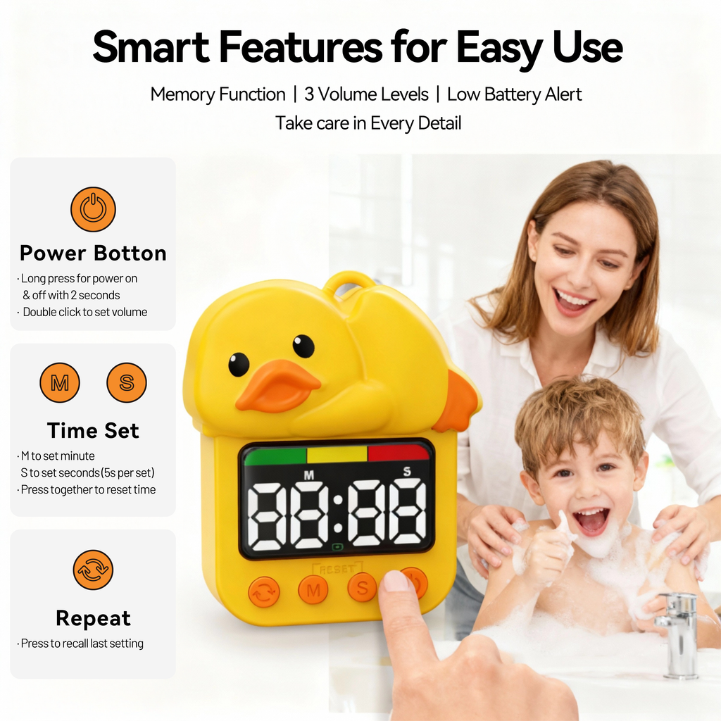 Classic Yellow Duck Timer
