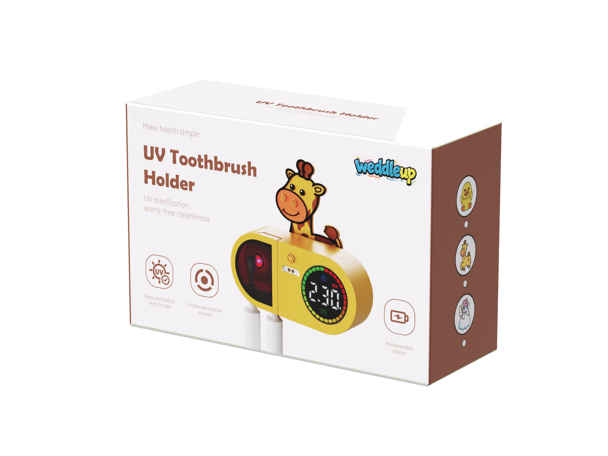Kids' UV Toothbrush Holder (Giraffe)