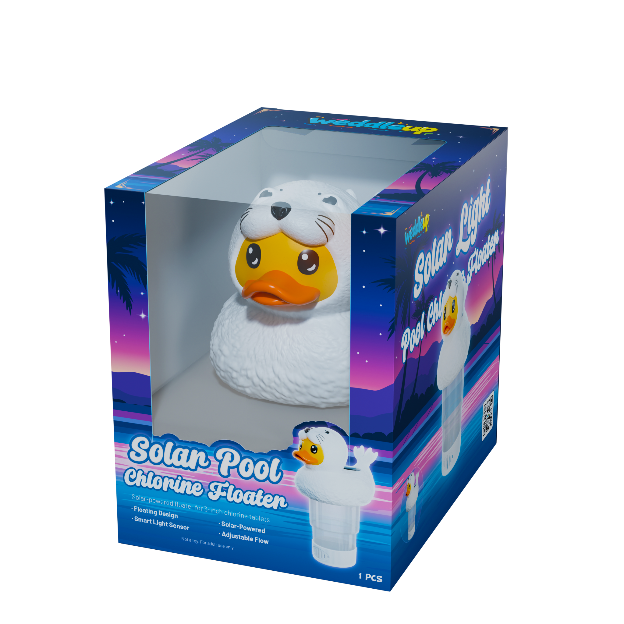 3 Inch Seal Duck Solar Pool Chlorine Floater