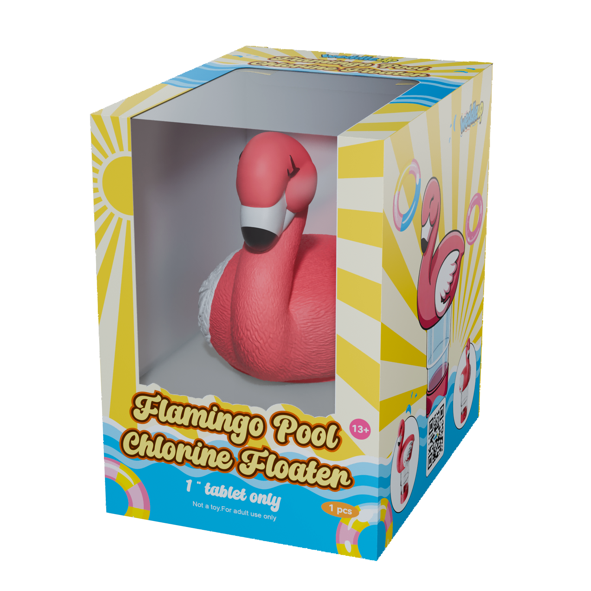 1 Inch Pool Chlorine Floater (Flamingo)
