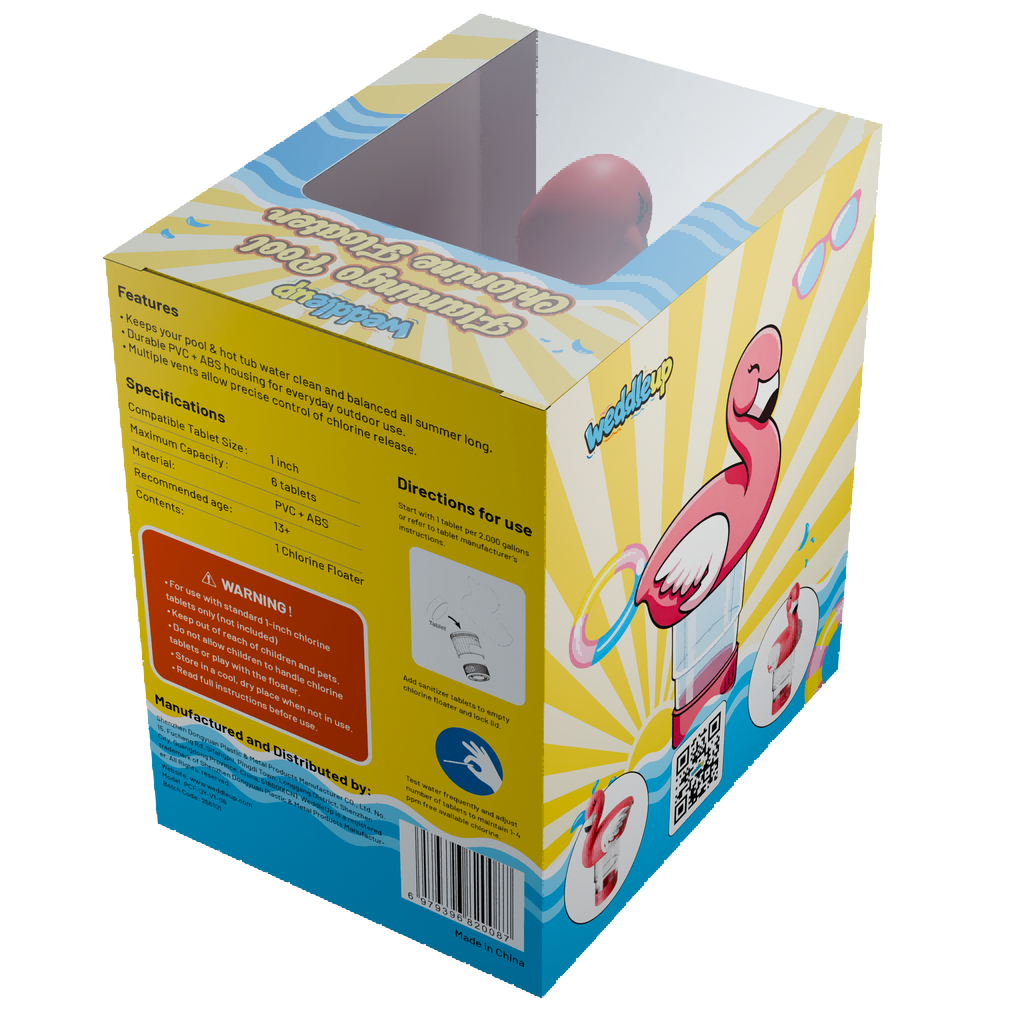 1 Inch Pool Chlorine Floater (Flamingo)