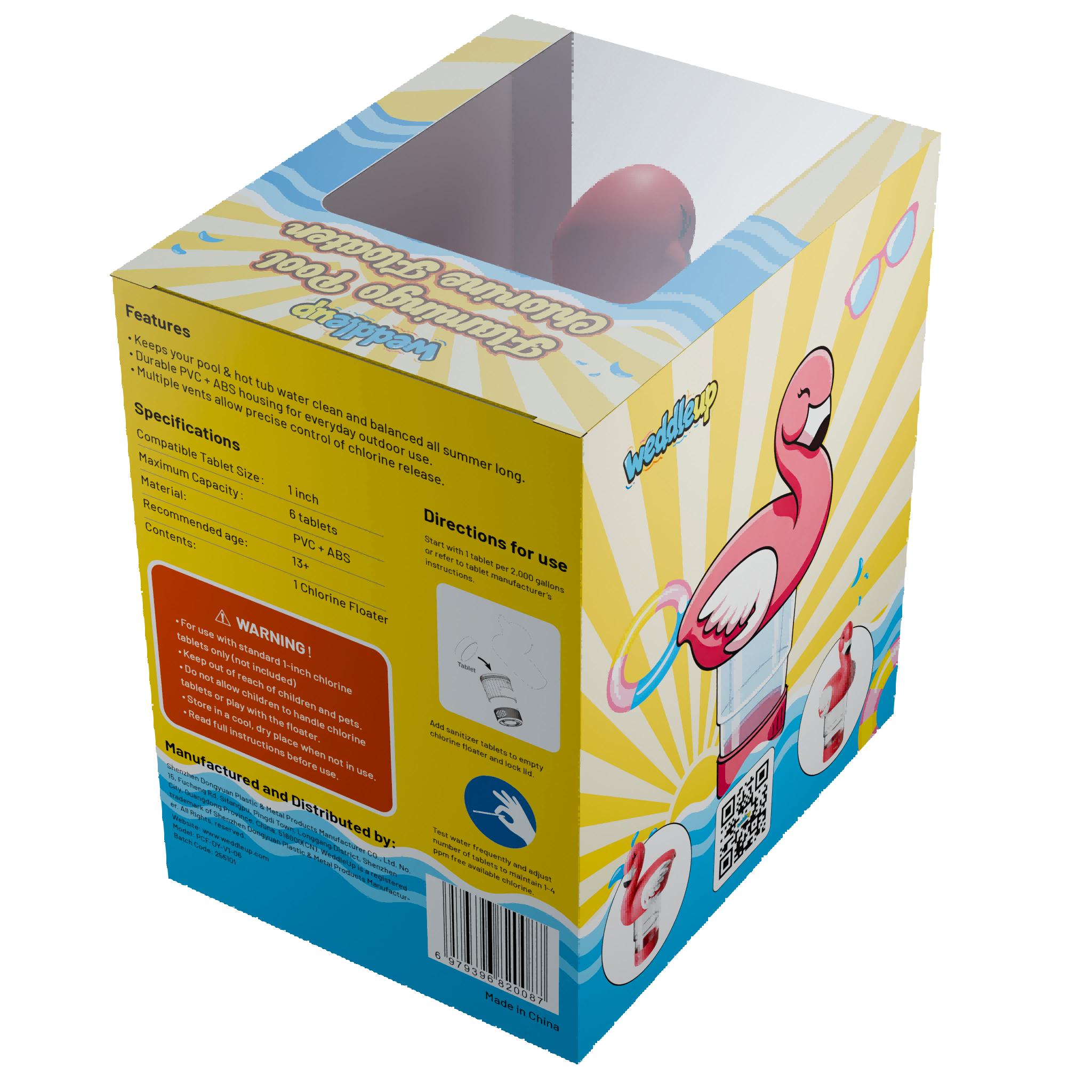 1 Inch Pool Chlorine Floater (Flamingo)
