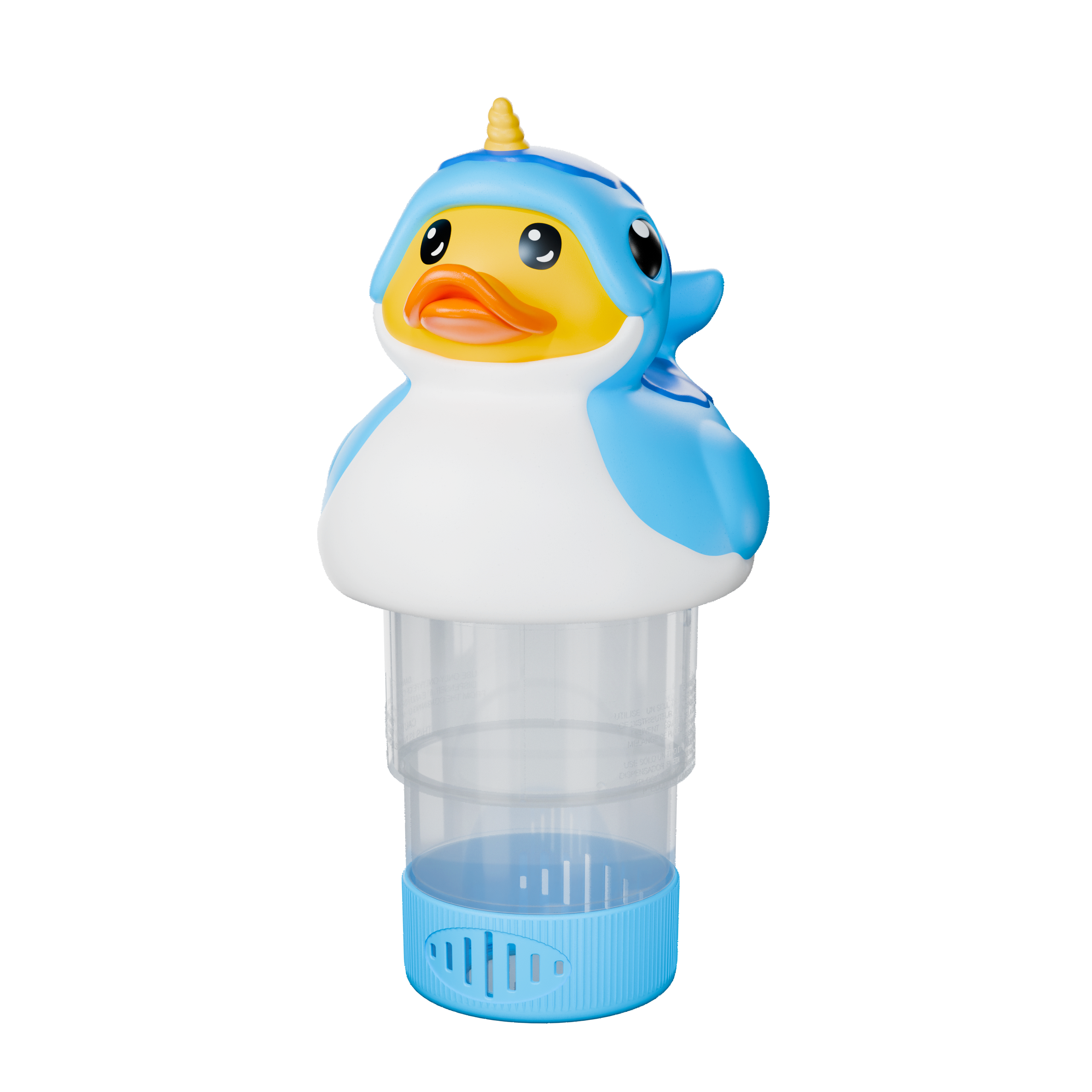 3 Inch Pool Chlorine Floater (Narwhal Duck) - WeddleUp product image 1