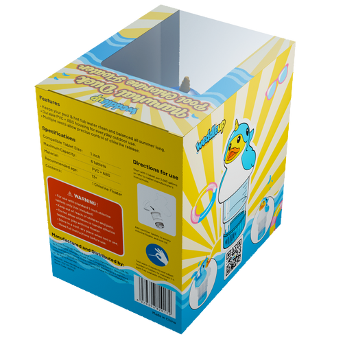 1 Inch Pool Chlorine Floater (Narwhal Duck)