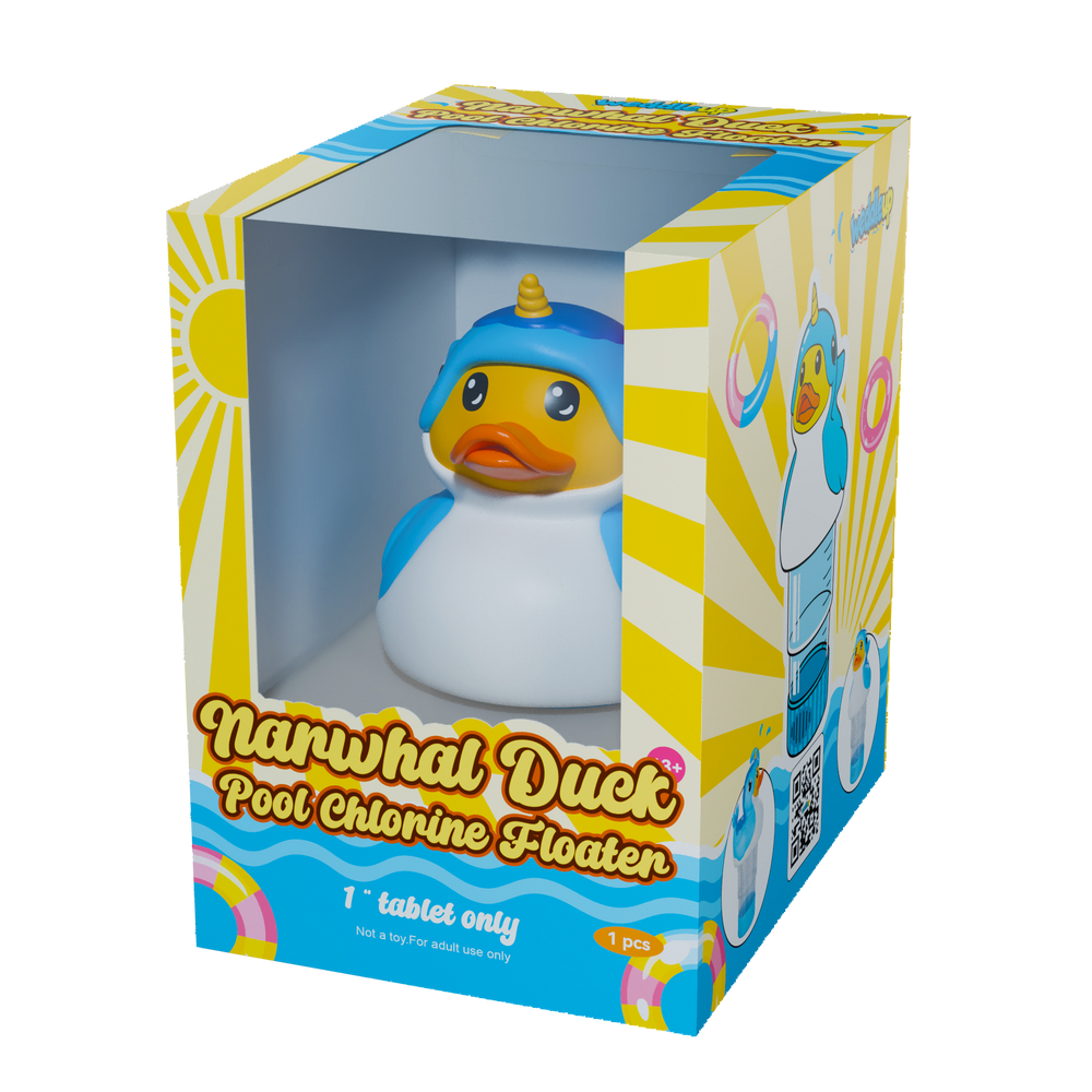 1 Inch Pool Chlorine Floater (Narwhal Duck)