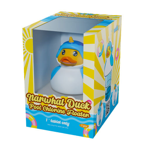 1 Inch Pool Chlorine Floater (Narwhal Duck)