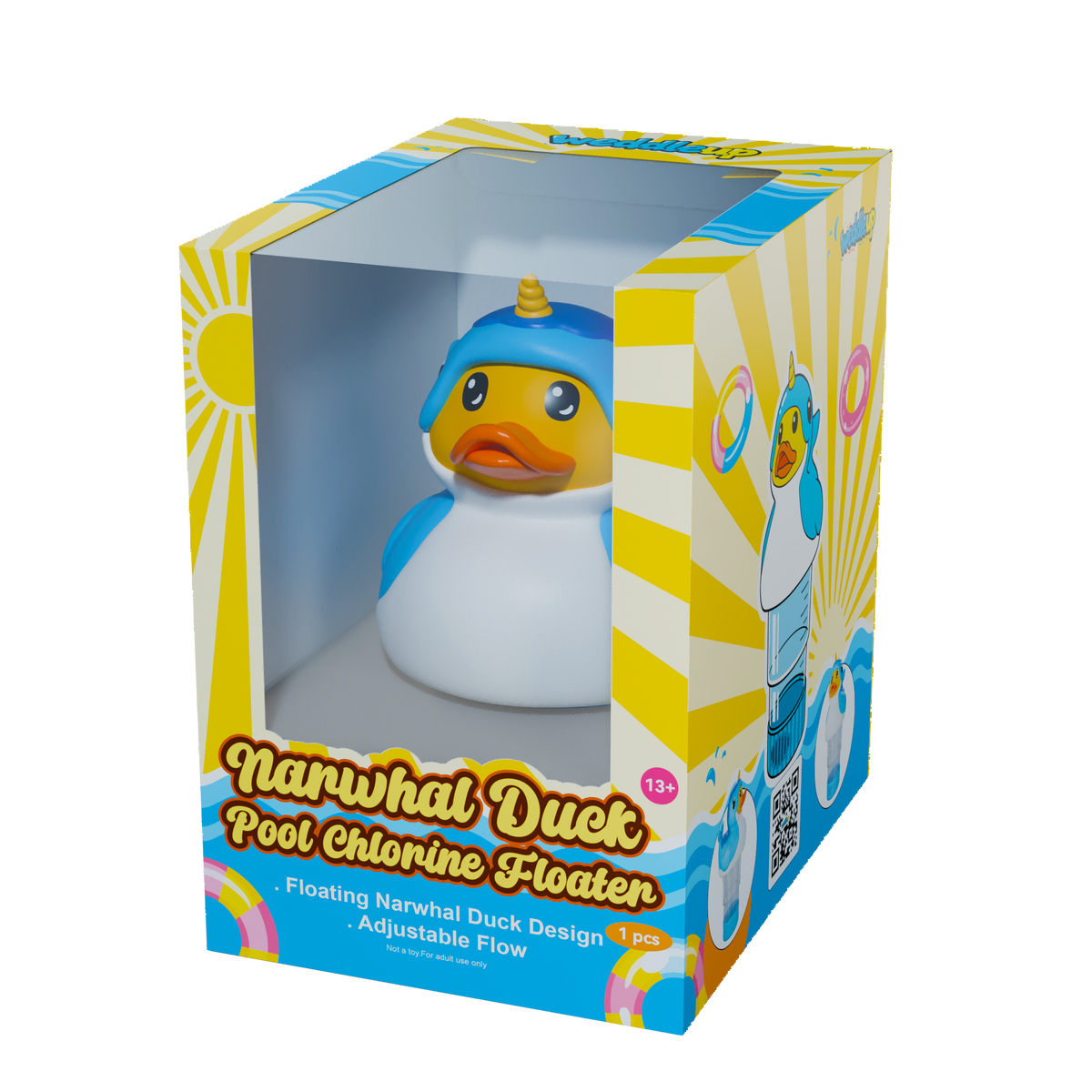 3 Inch Pool Chlorine Floater (Narwhal Duck)