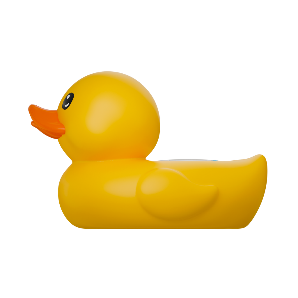 Classic Yellow Duck room and bath thermometer left side view