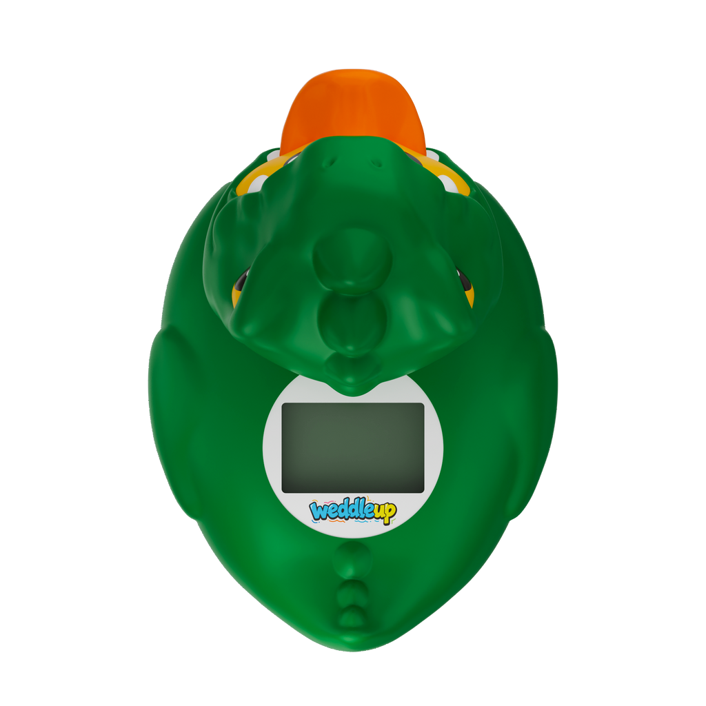 Dino Duck room and bath thermometer display front view