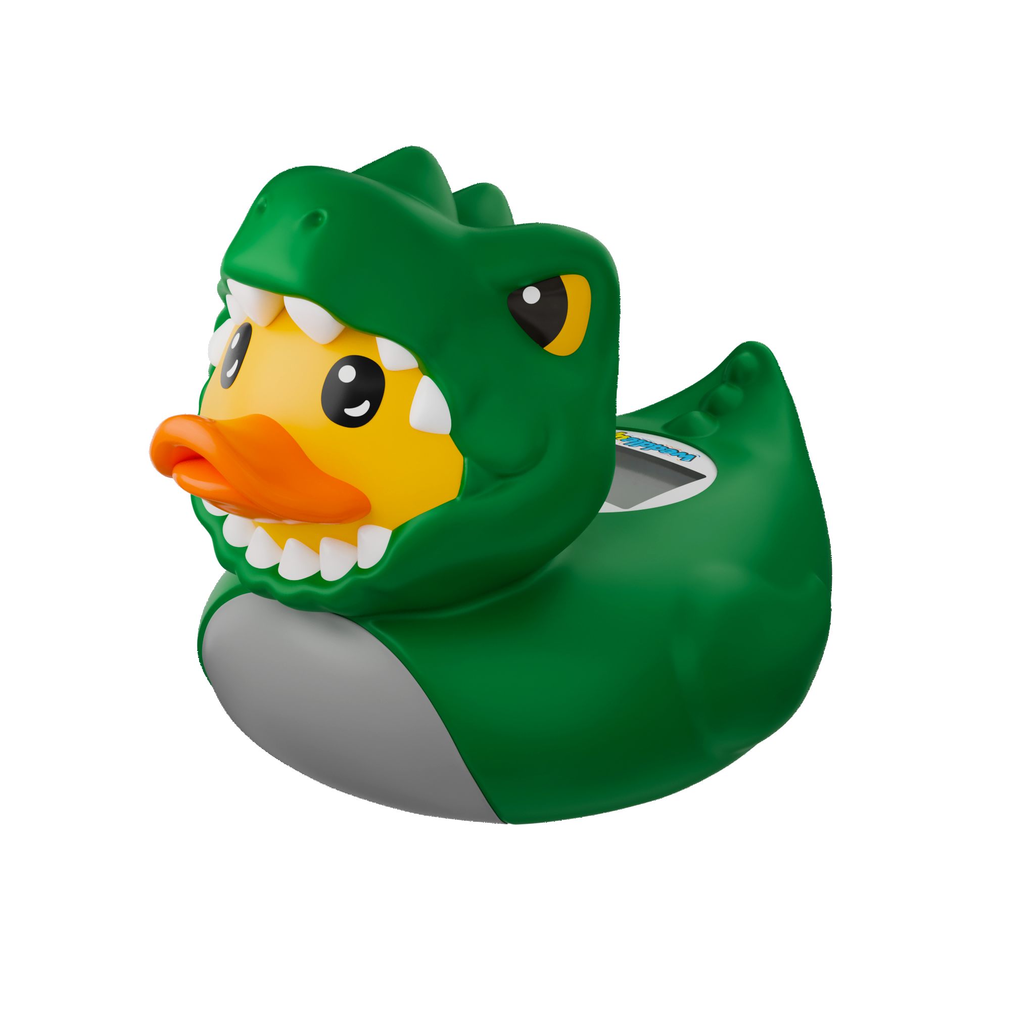 Dino Duck room and bath thermometer three-quarter view
