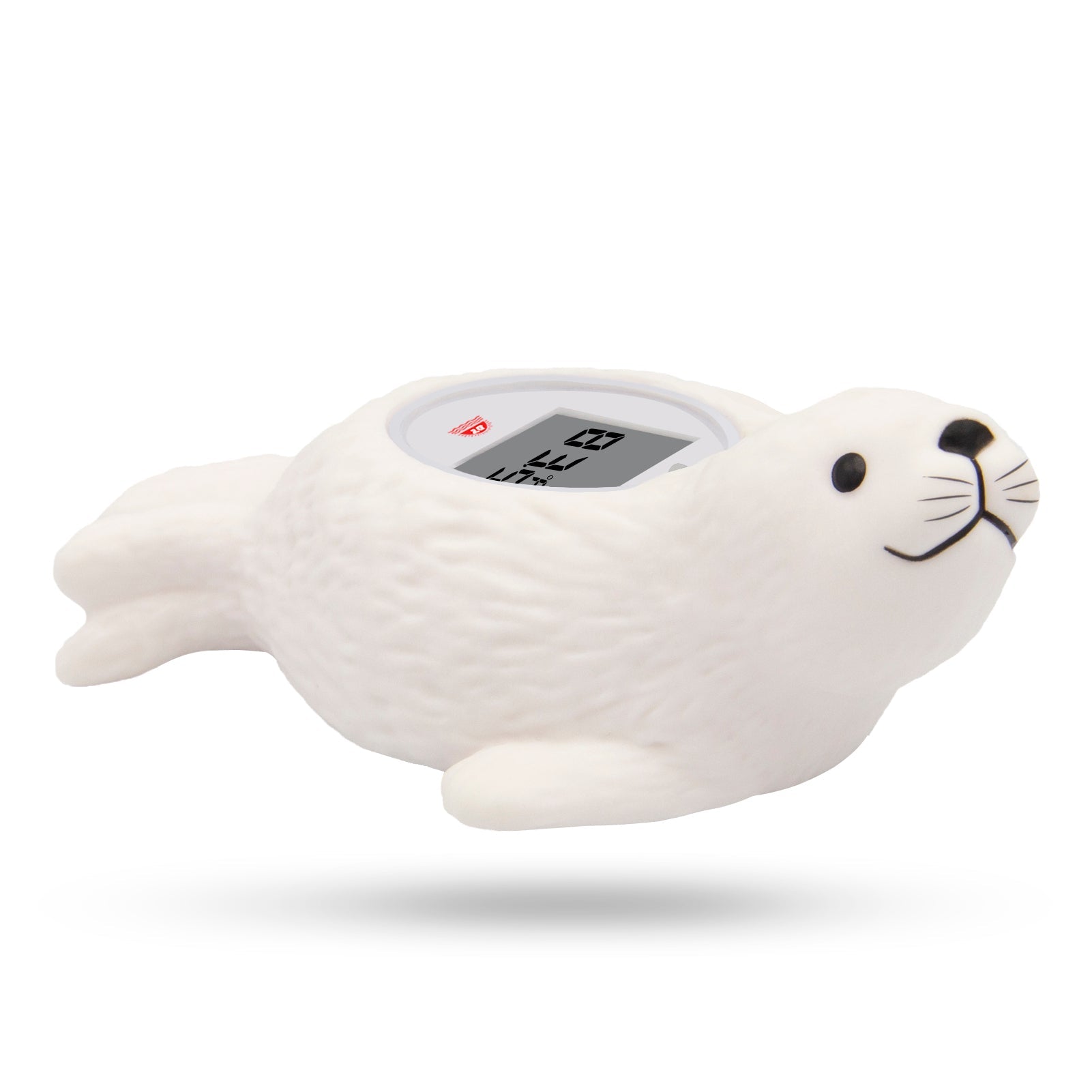 White Seal room and bath thermometer front view