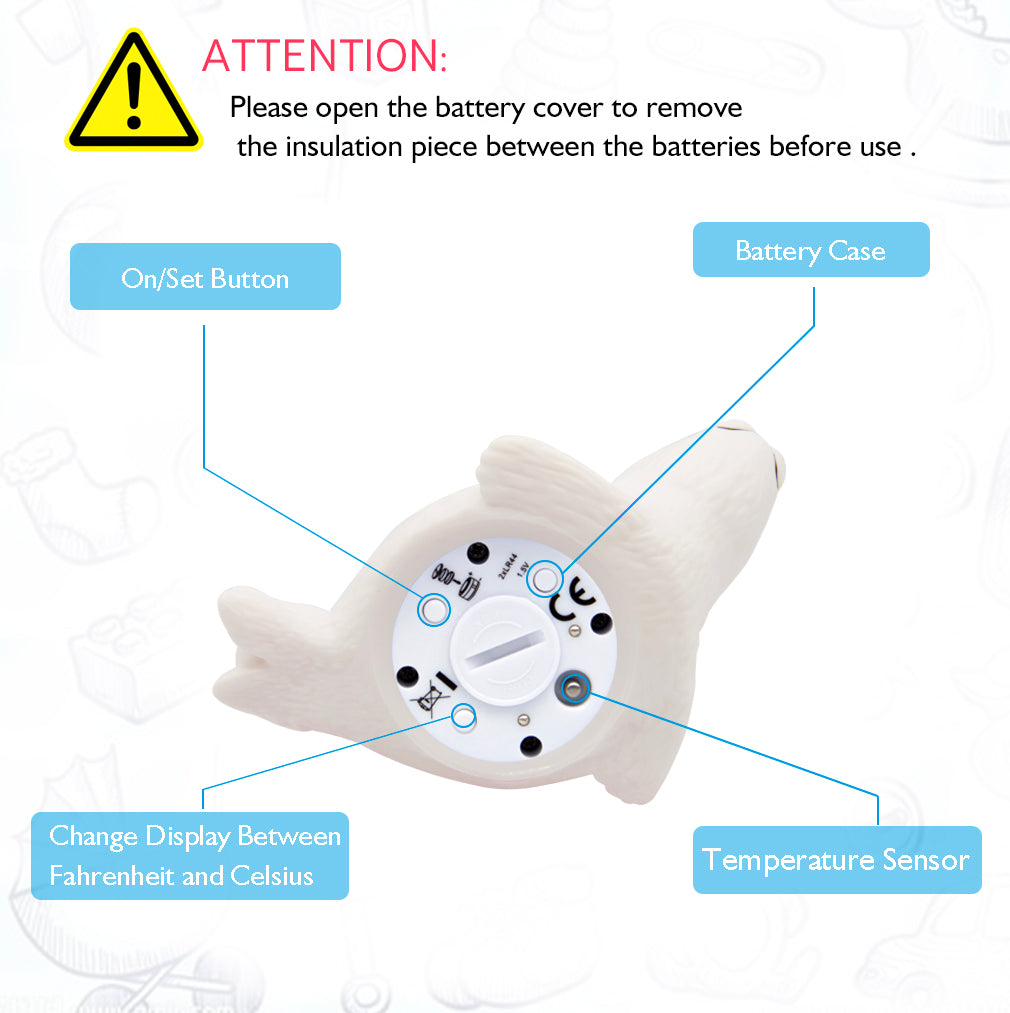 White Seal room and bath thermometer product view 4