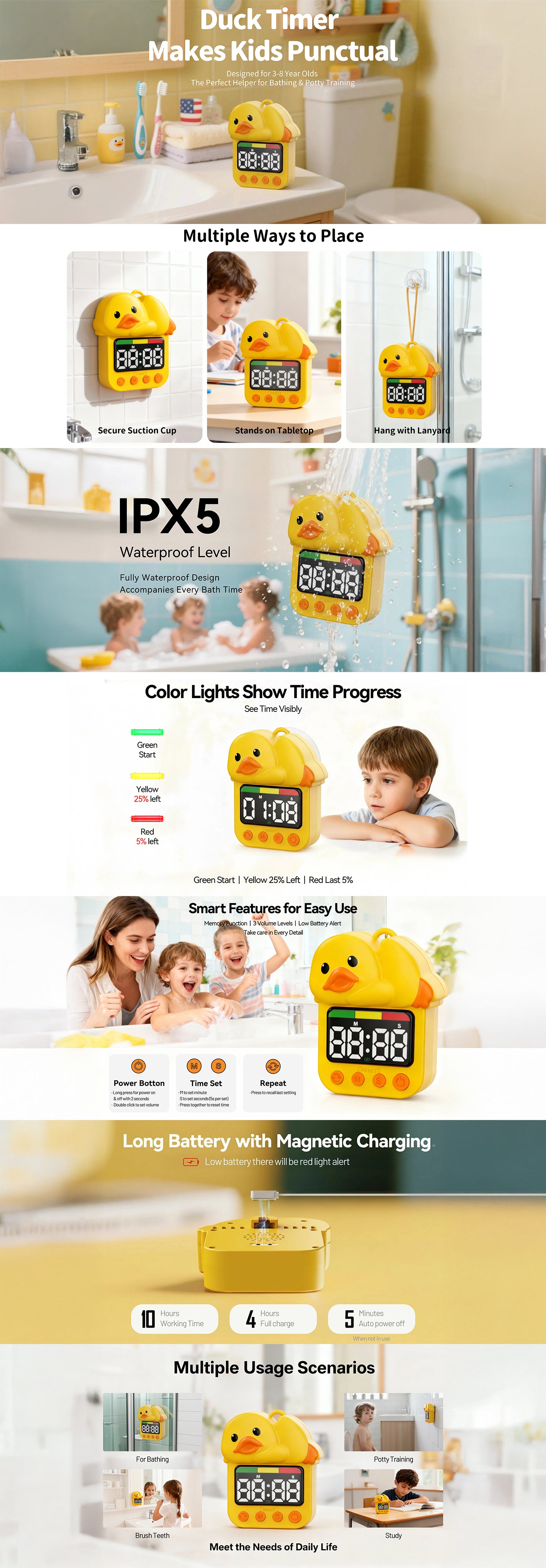 Classic Yellow Duck Timer